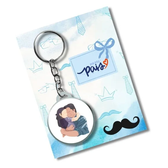 Lembrancinha Dia dos Pais * Chaveiro + Card e Embalagem