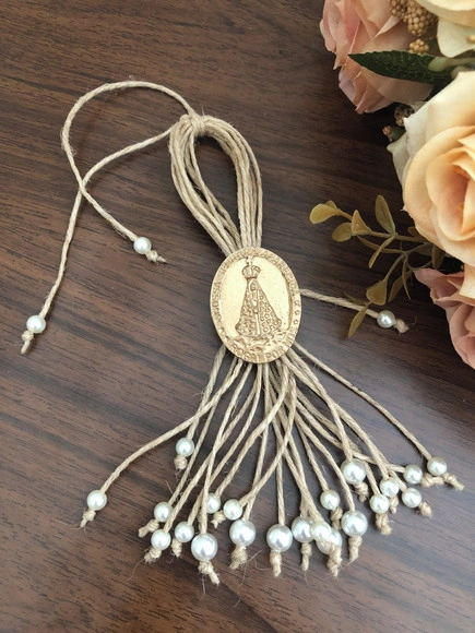 Lembrancinha Mini Medalhão Rustico Nossa Senhora Aparecida