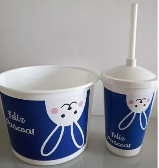 Lembrancinha Páscoa - Kit Baldinho + Copo