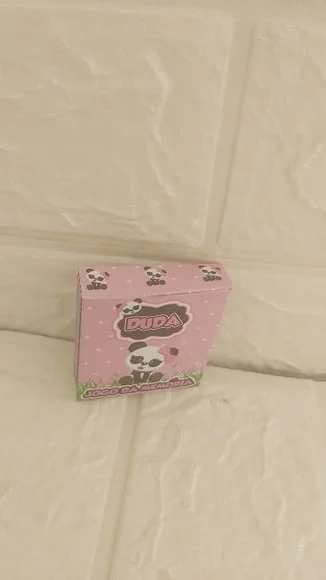Lembrancinha Personalizada Panda Rosa Jogo da Memória 15 un