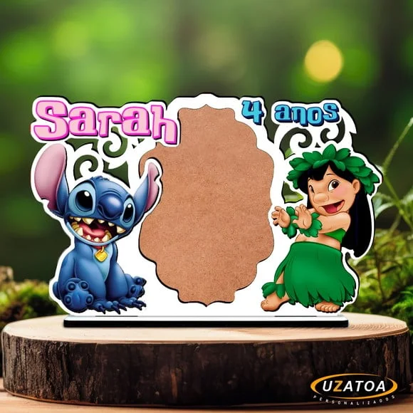 Lembrancinha Porta-retratos Stitch Personalizado em mdf