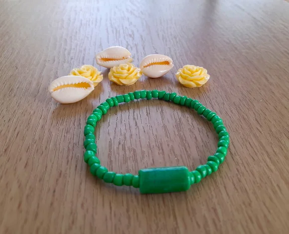 Lembrancinha Pulseira Guia Verde com Firma