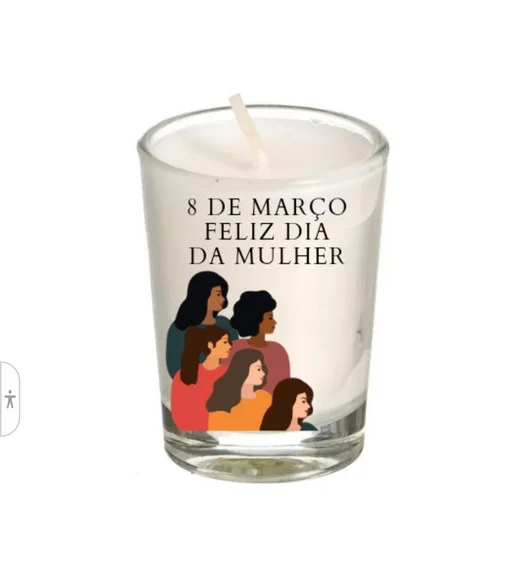Lembrancinha Vela Perfumada Dia da Mulher 70g