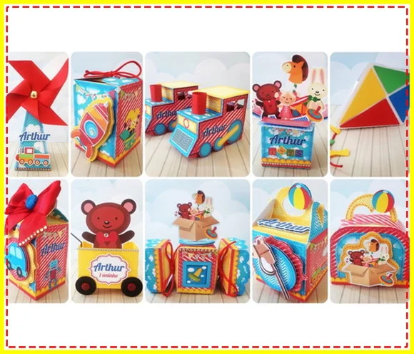 30 Lembrancinhas Brinquedos Ursinhos Caixinhas Aniversário