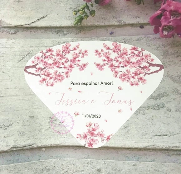 Leque/Ventarola de papel personalizado ref.2077