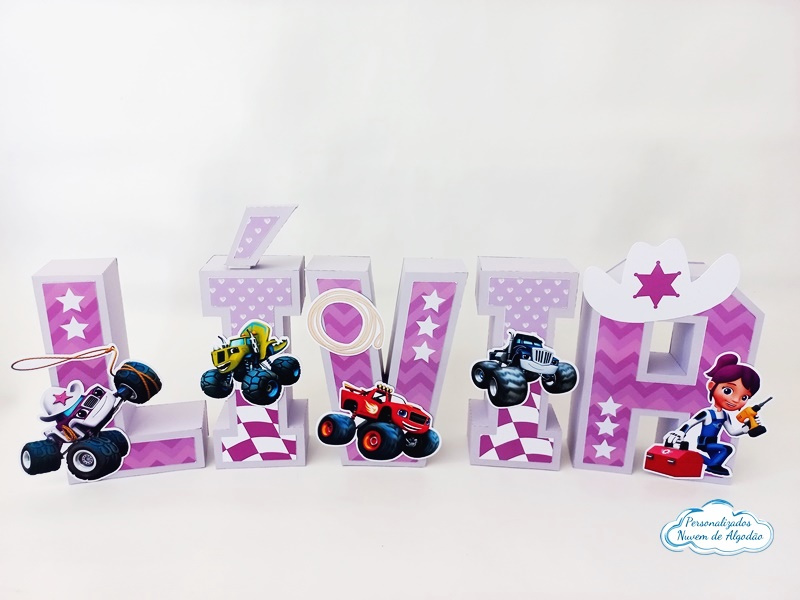 Letra 3d Blaze and the Monster Machines Starla