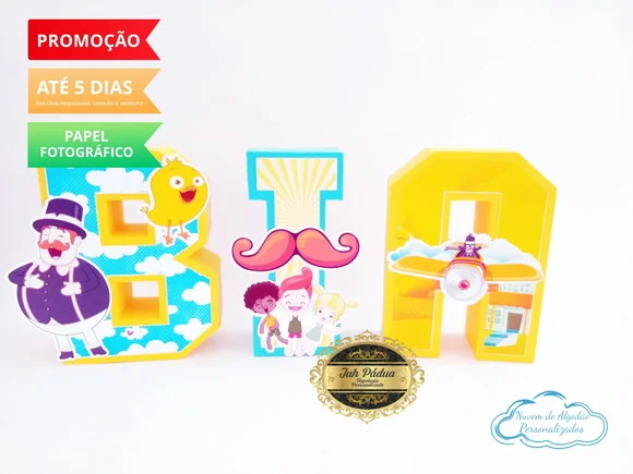 Letra 3d decorativa Mundo Bita