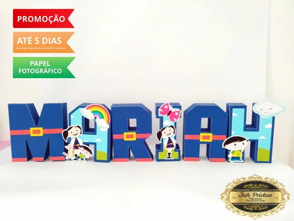 Letra 3d decorativa O Show da Luna