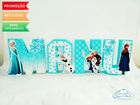 Letra 3D - Frozen