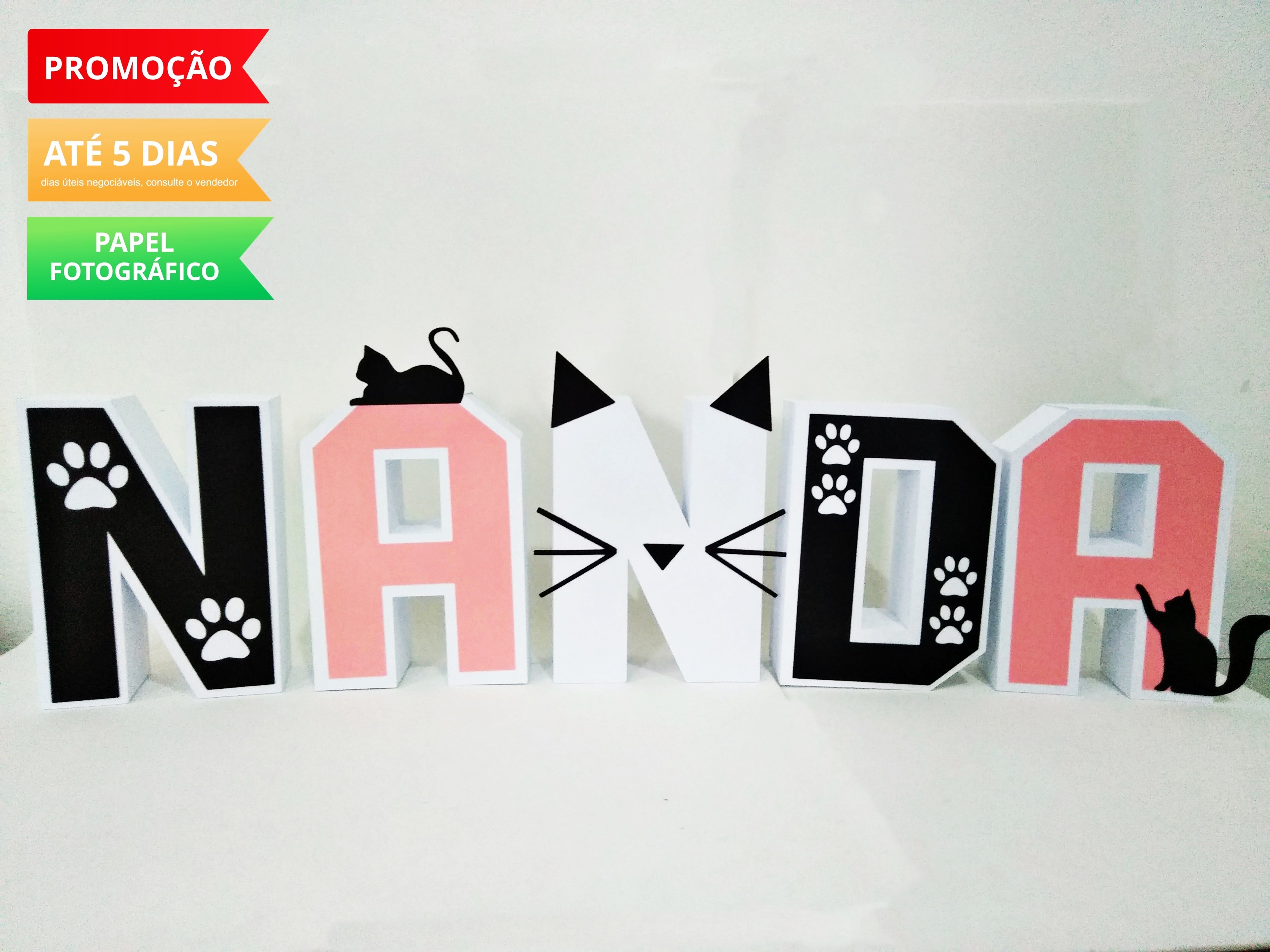 Letra 3d Gatinho