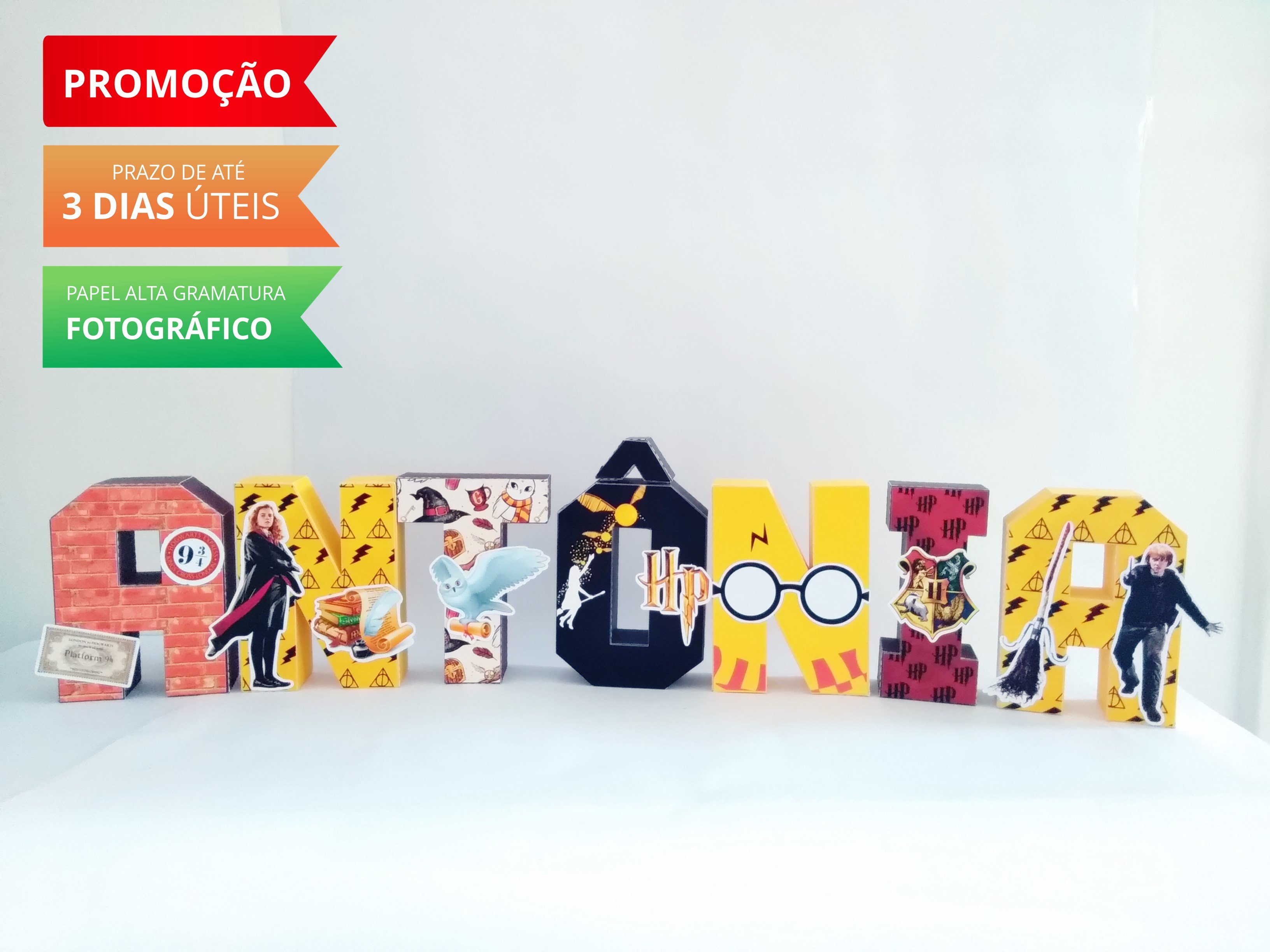 Letra 3d Harry Potter