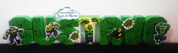 Letra 3D - HULK