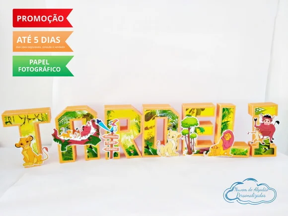 Letra 3d O rei leão