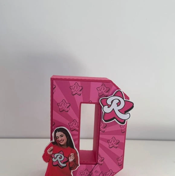 Letra 3d os Rosa