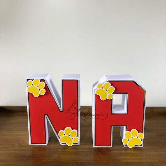 Letra 3d Patrulha Canina