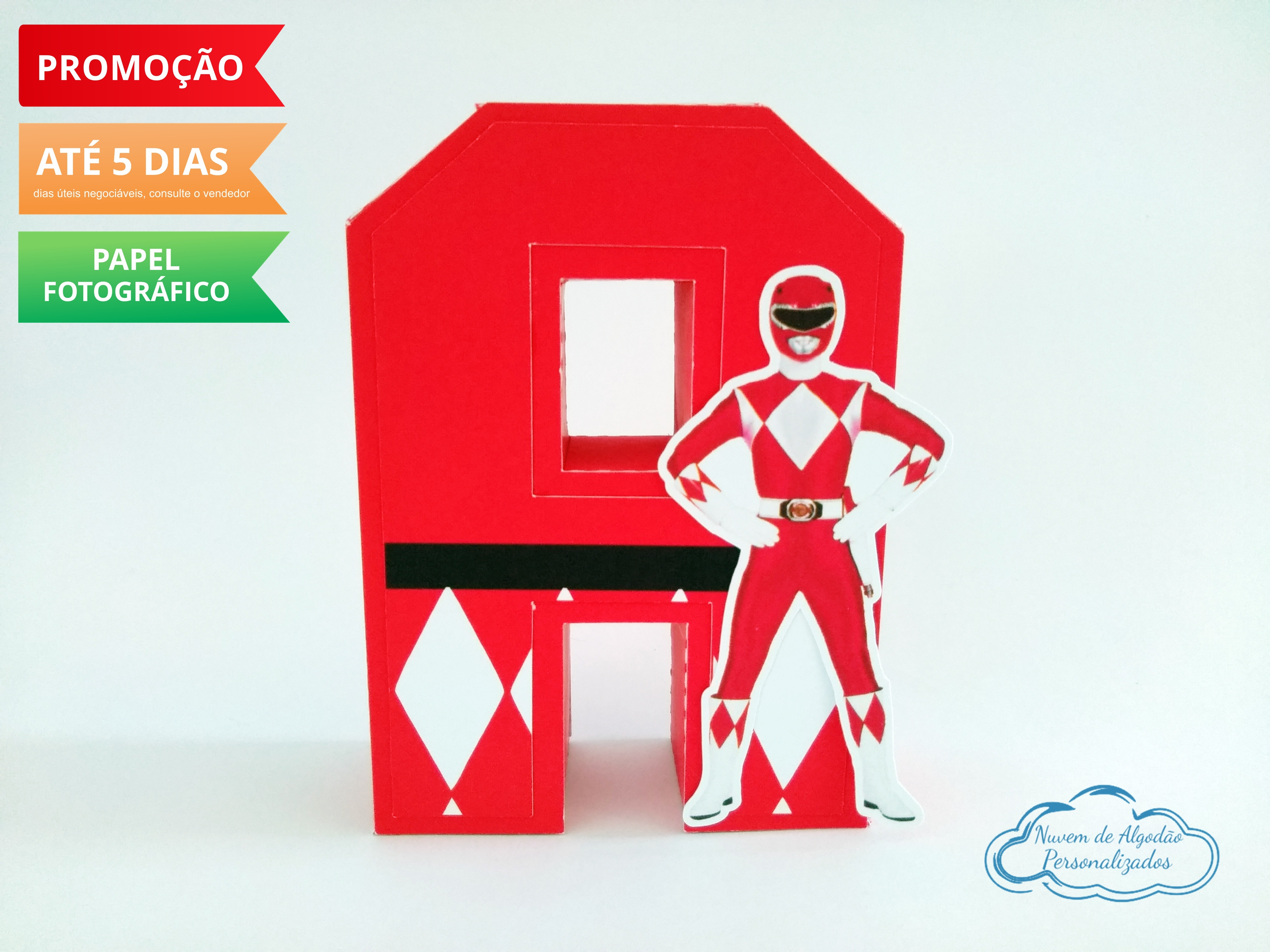 Letra 3d Power Rangers