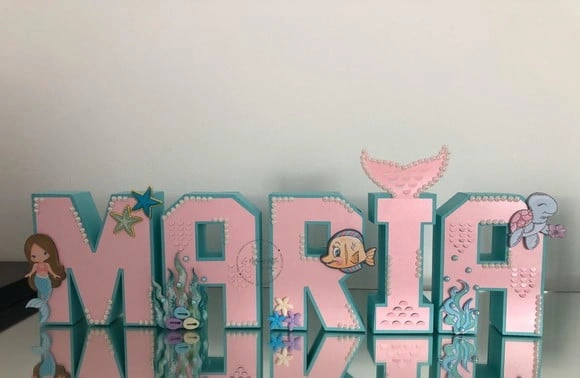 Letra 3d Sereia Luxo