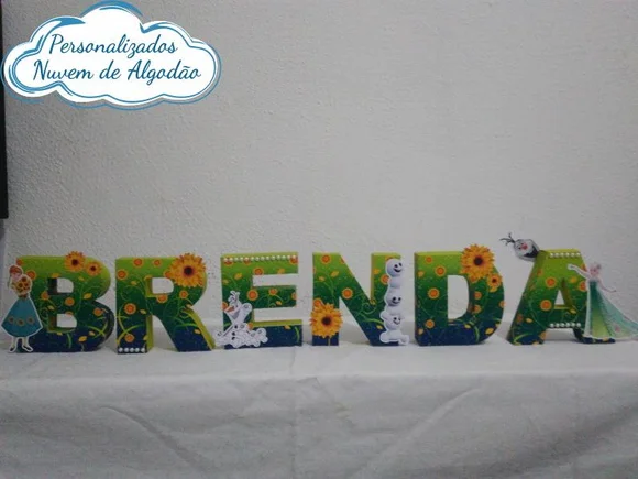 Letra 3D - Frozen Verão