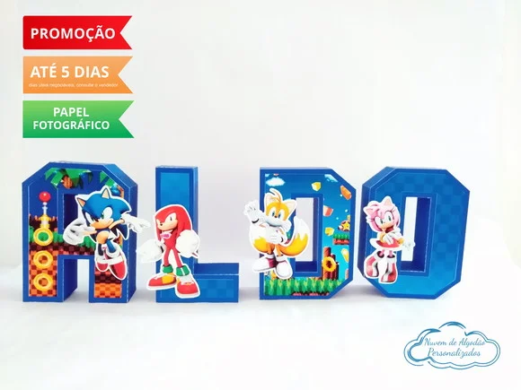 Letra 3D Sonic