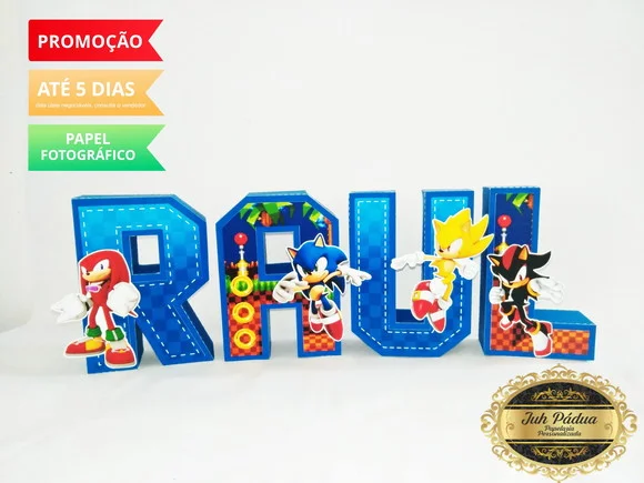 Letra 3d sonic letras