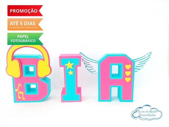 Letra 3D Sou Luna