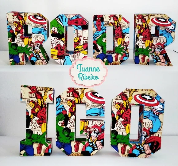 Letra 3D - Vingadores