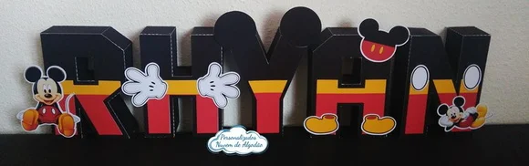 Letras 3D - Mickey