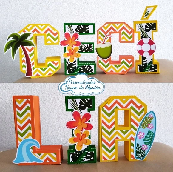 Letras 3D - Pool Party
