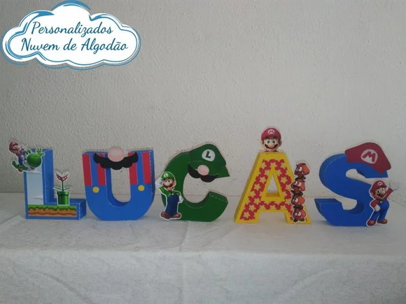 Letras 3D - Super Mario Bros