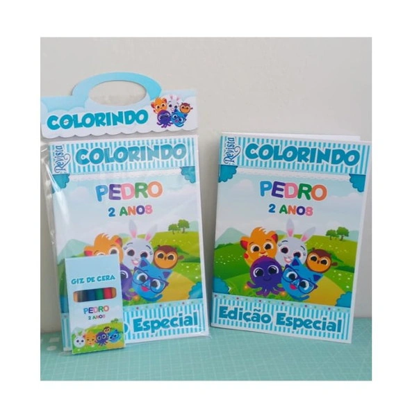 Livrinho de Colorir Bolofofos Menino