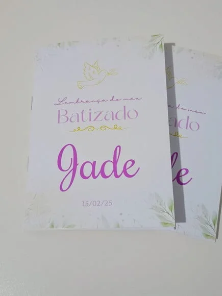 Livrinho de Orações Lembrança Personalizada para Batizados