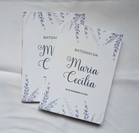 Livrinho de Orações Personalizado - Tema Lavanda Lilás