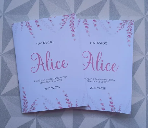 Livrinho de Orações Personalizado - Tema Lavanda Rosa