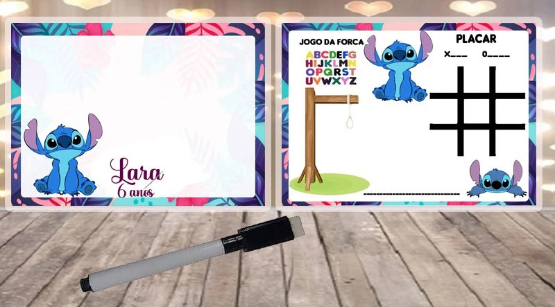 Lousa Magica Infantil Verso com Joguinhos do Stitch