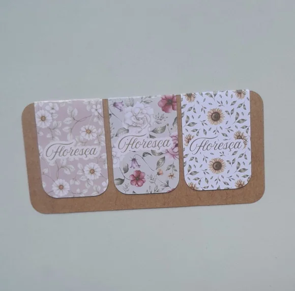 Marca Página Magnético - Cartela 03 Unidades - Floresça 2