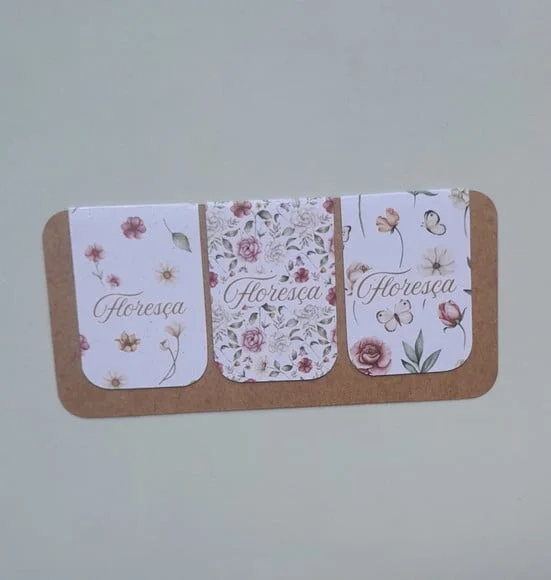 Marca Página Magnético - Cartela 03 Unidades - Floresça