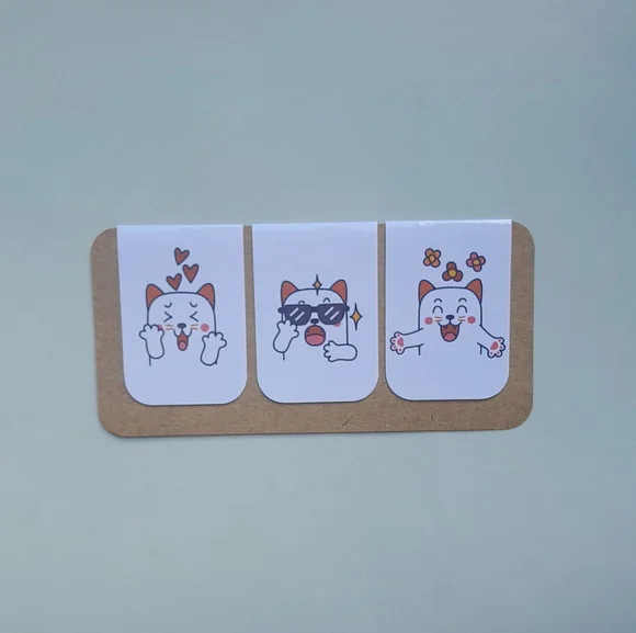 Marca Página Magnético - Cartela 03 Unidades - Gatinhos 2