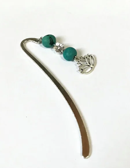 Marcador de Pagina/ Bíblia Metal com Açaí Azul e Lotus