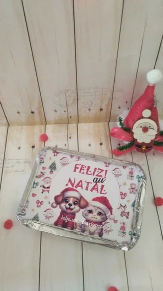 Marmitinha para Lembrancinha Natal Pet Cachorro e Gato