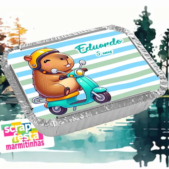 Marmitinha Personalizada Festa Capivara Cute