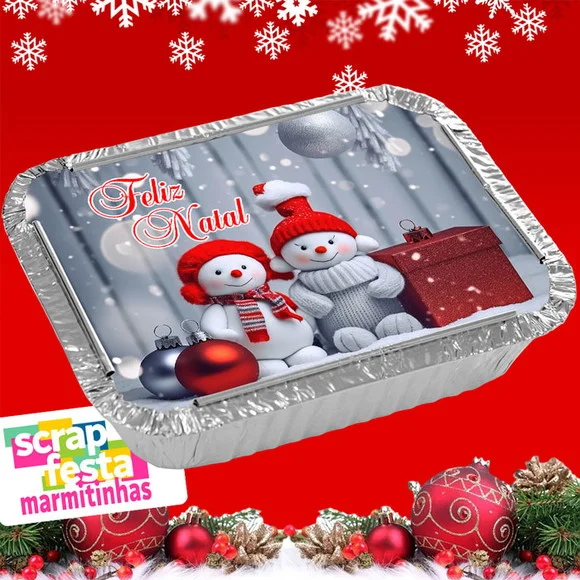 Marmitinhas para Lembrancinhas de Natal Boneco de Neve