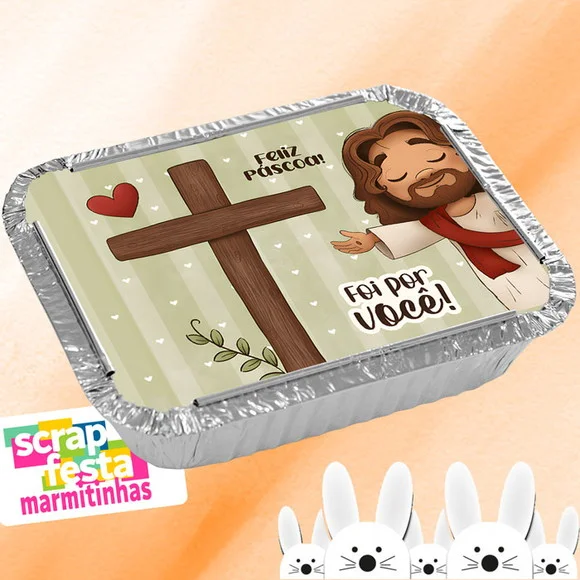 Marmitinhas Personalizadas Festa Páscoa Jesus Vive