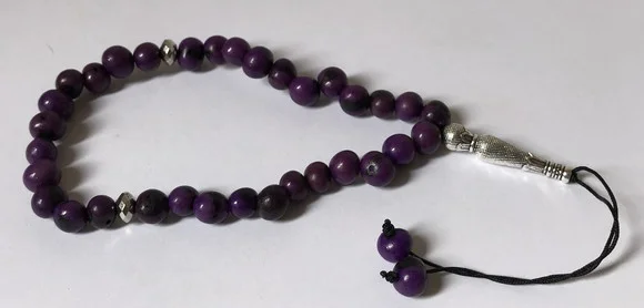 Masbaha ou Misbaha 33 Contas de Semente de Açaí Roxo