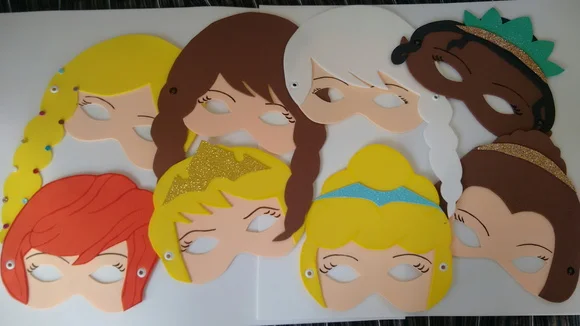 Máscaras das Princesas em Eva