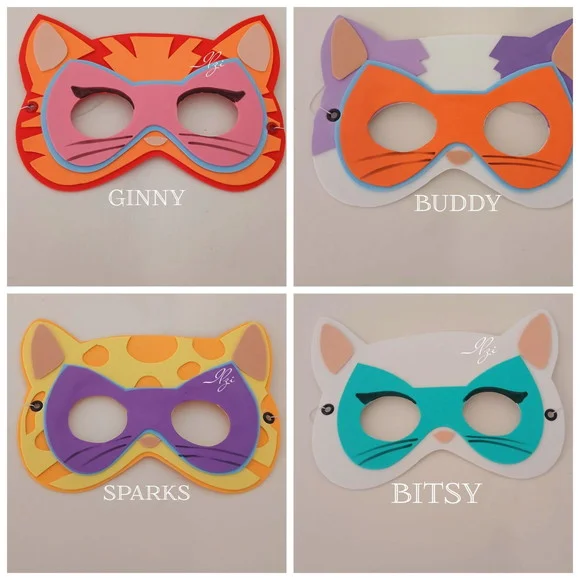 Máscaras Super Gatinhos em Eva
