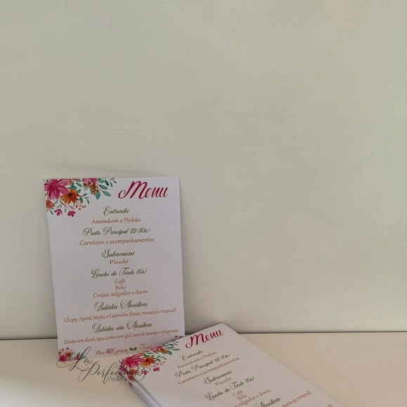 Menu Floral