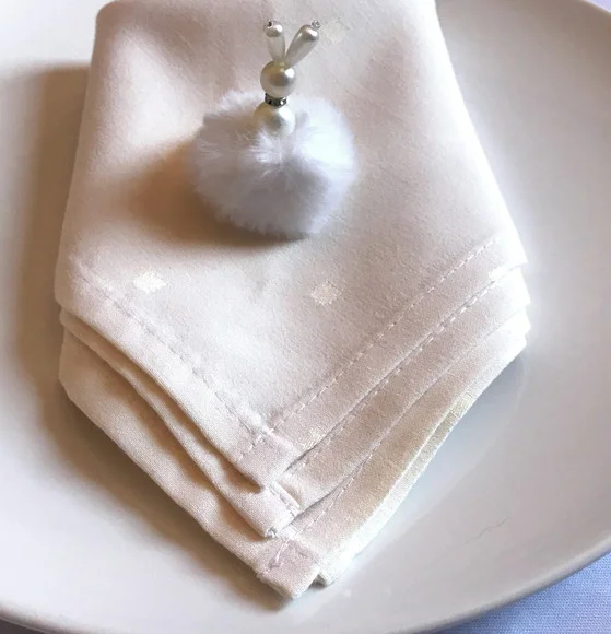 Mesa Posta Enfeite de Prato ou Mesa Pascoa com 6 Peças