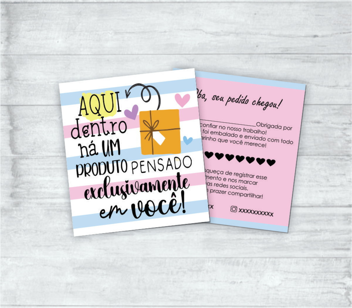 Mini Cartão Agradecimento Personalizado 1000 Un.