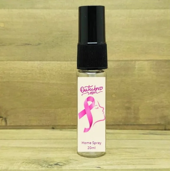 Mini Home Spray Personalizado Outubro Rosa Corporativo 20ml