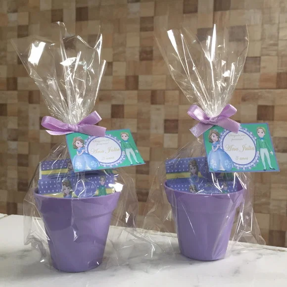 Lembrancinha personalizada Kit Ecológico plantio Princesa Sofia